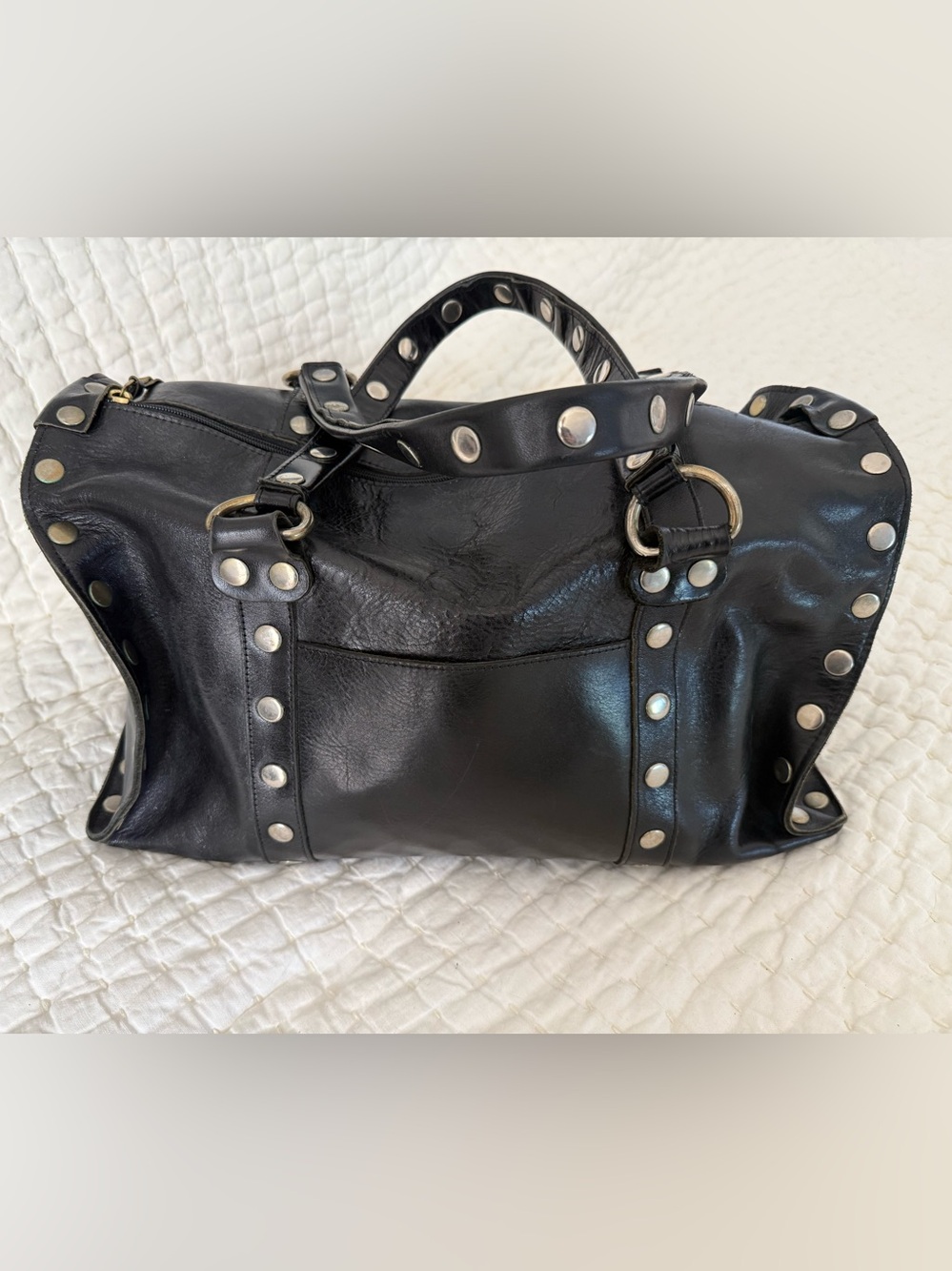 Hammitt Westwood original black leather model carry on.